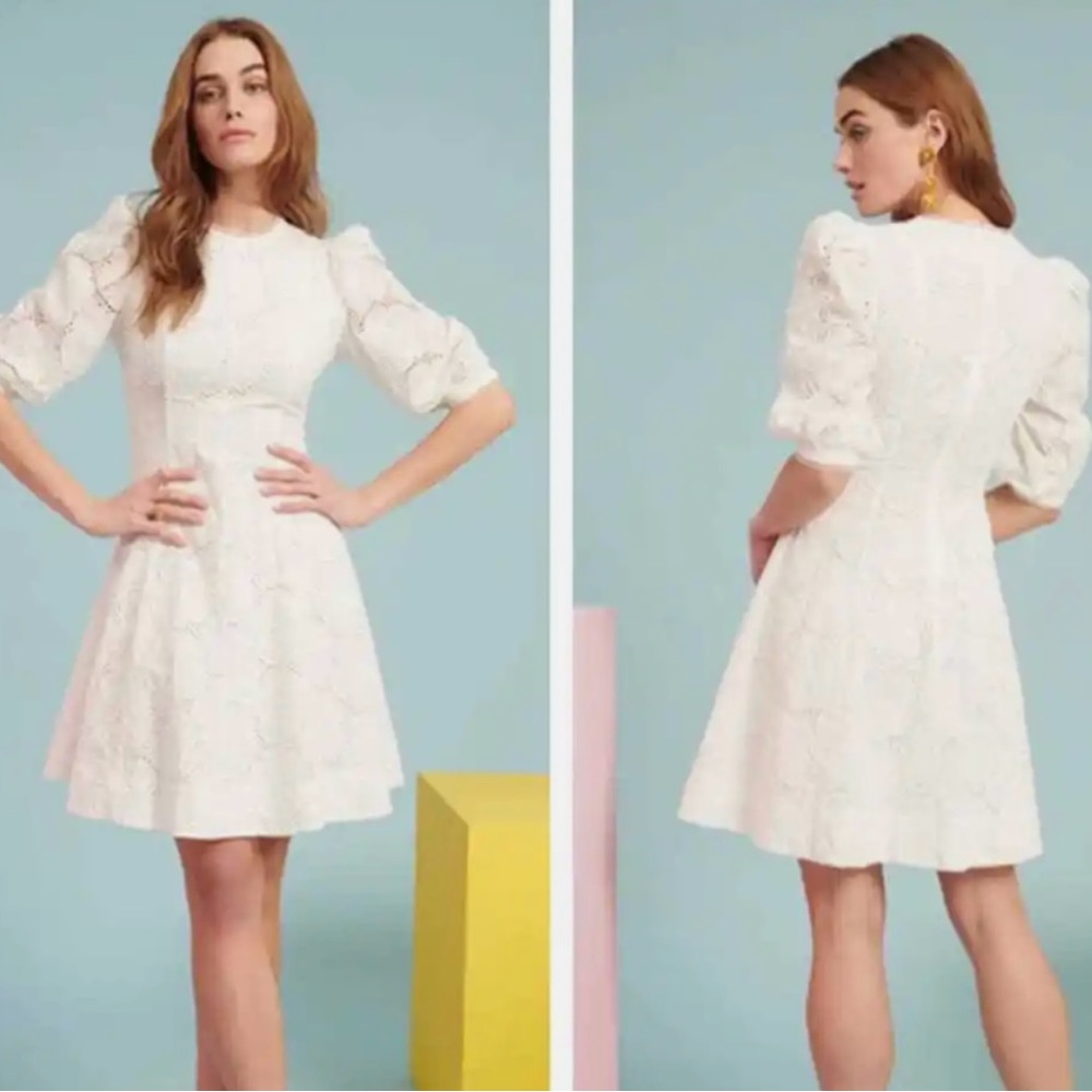 Rachel Parcell Eyelet Floral Cotton Puffed
(NWT
sleeve dress Women's size XS